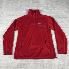 Patagonia Women’s Fleece Pullover Size XL Snap T Re-Tool Red Outdoor Hiking