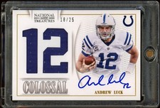 Andrew Luck 2013 National Treasures Colossal Number Patch Auto /25 Colts