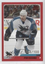 2003-04 Topps Traded Red 94/100 Tom Preissing #TT139 Rookie RC 0f2