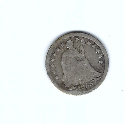 GOOD 1855 SEATED LIBERTY HALF DIME