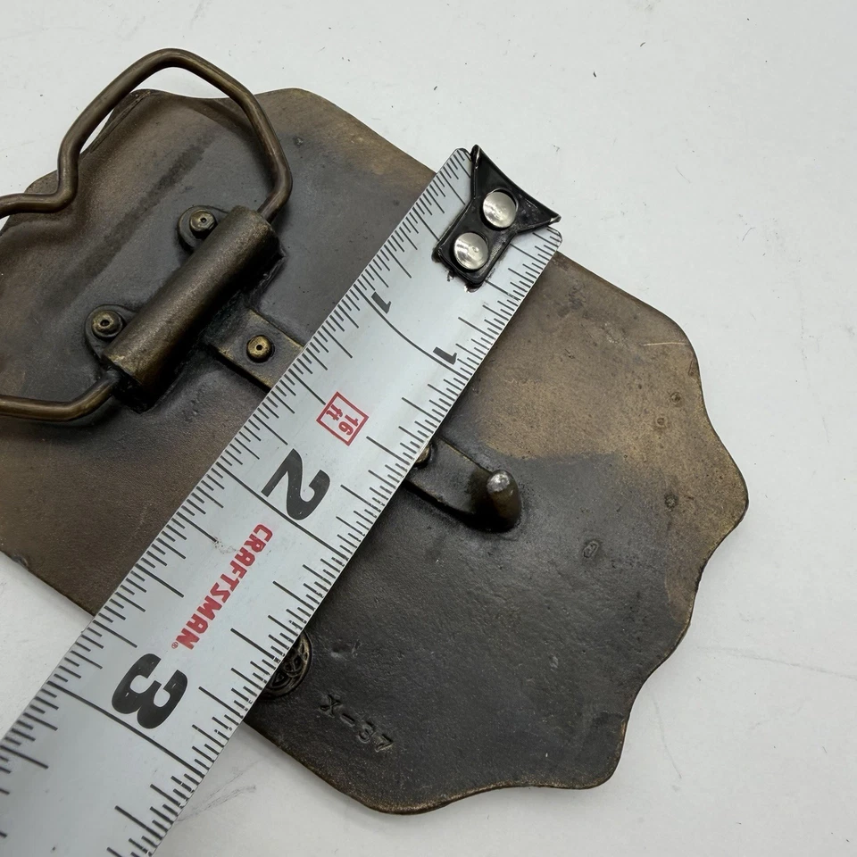 Fivela de cinto esmaltada Southwestern Stage Company American Express latão - Imagem 3 de 4