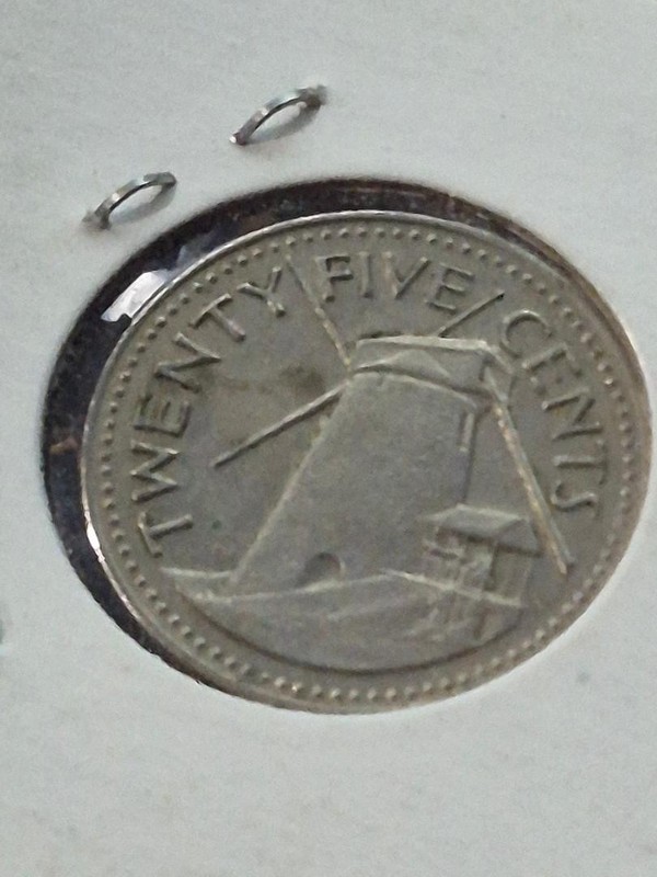 1973 Barbados 5c Lighthouse  Independence coin