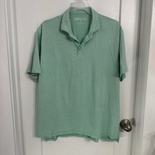 ORVIS Super Cool Men's Stretch Polo Shirt Size XL Short Sleeve Green Stripe