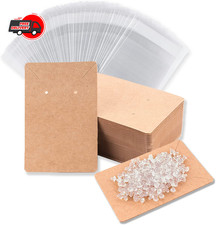 100 Pcs Earring Display Cards with, 100 Jewelry Packaging For Earrings, Necklace
