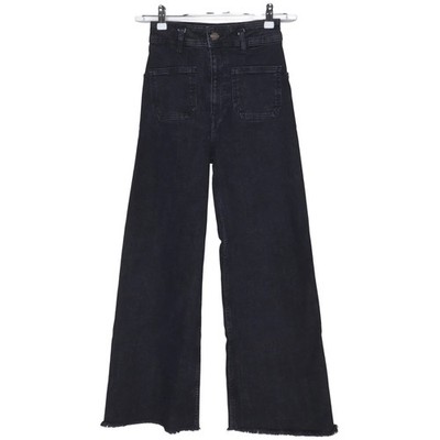 Zara, Jeans, Größe: 32, THE PATCH POCKETS MARINE STRAIGHT, Schwarz #054