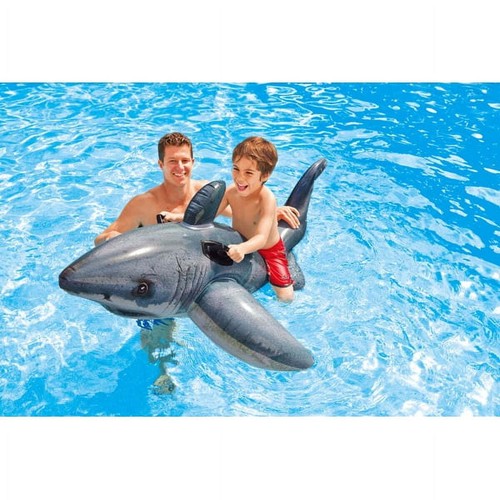 Vinyl Great Shark Ride-On Inflatable Pool Float