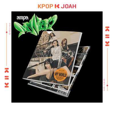 AESPA MY WORLD 3rd Mini Album TABLOID Ver. CD+POSTER+PhotoBook+Card+GIFT