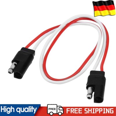 2-Pin SAE Plug Extension Cable Accessories Flat Wire Connector Useful Reusable