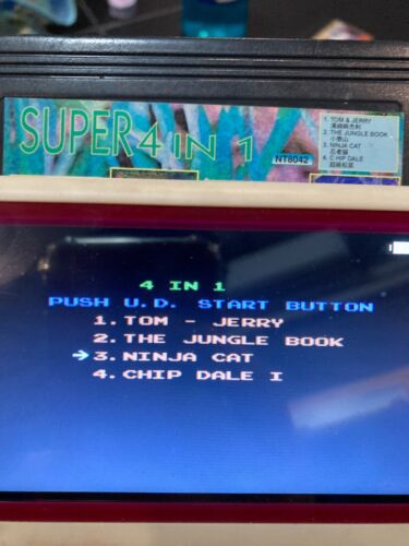 Famicom Game NES NT8042 4in1 Jungle Book,Tom&Jerry,Ship&Dale,Samurai Pizza Cat - Picture 2 of 6