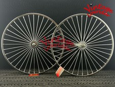 VINTAGE LOWRIDER 26" FRONT OR COASTER MINI SQUARE TWIST 3/8 AXLE CHROME WHEEL.