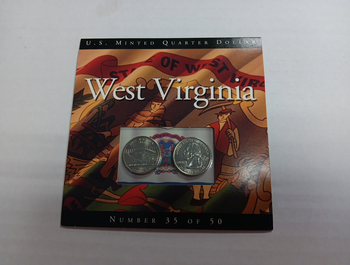 US Minted Quarter Dollar West Virginia Numbered Coin Set Sealed 35 Of