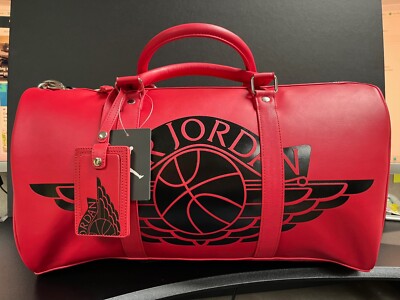 Nike Air Jordan Bags | Nike Air Jordan Premium Red Leather Duffle