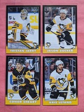 4-2020-21 O-PEE-CHEE BLACK BORDER/100-PITTSBURGH PENGUINS-JARRY+LETANG+SHEARY