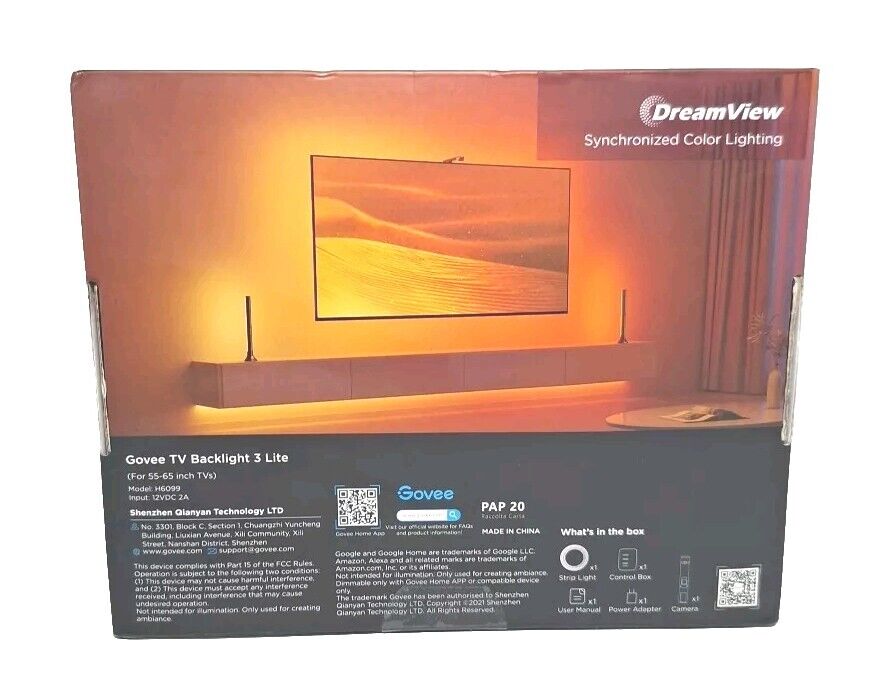 Govee TV Backlight 3 Lite with Fish-Eye Correction Function Govee TV Backlight 3 Lite with Fish-Eye Correction Function