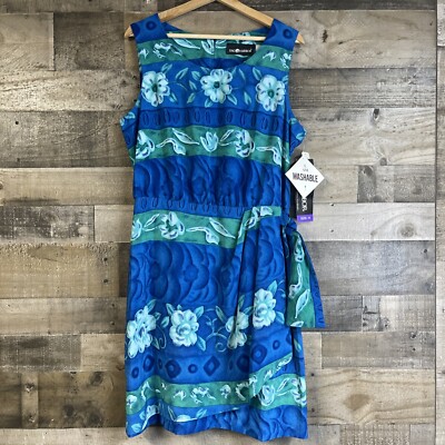 Vintage Sag Harbor Women s Clothes SZ 16 Floral Hawaiian Summer Dress 