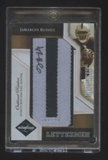 2007 LEAF LIMITED JAMARCUS RUSSELL RC AUTOGRAPH GAME WORN PATCH #D 2/7  1/1 RARE