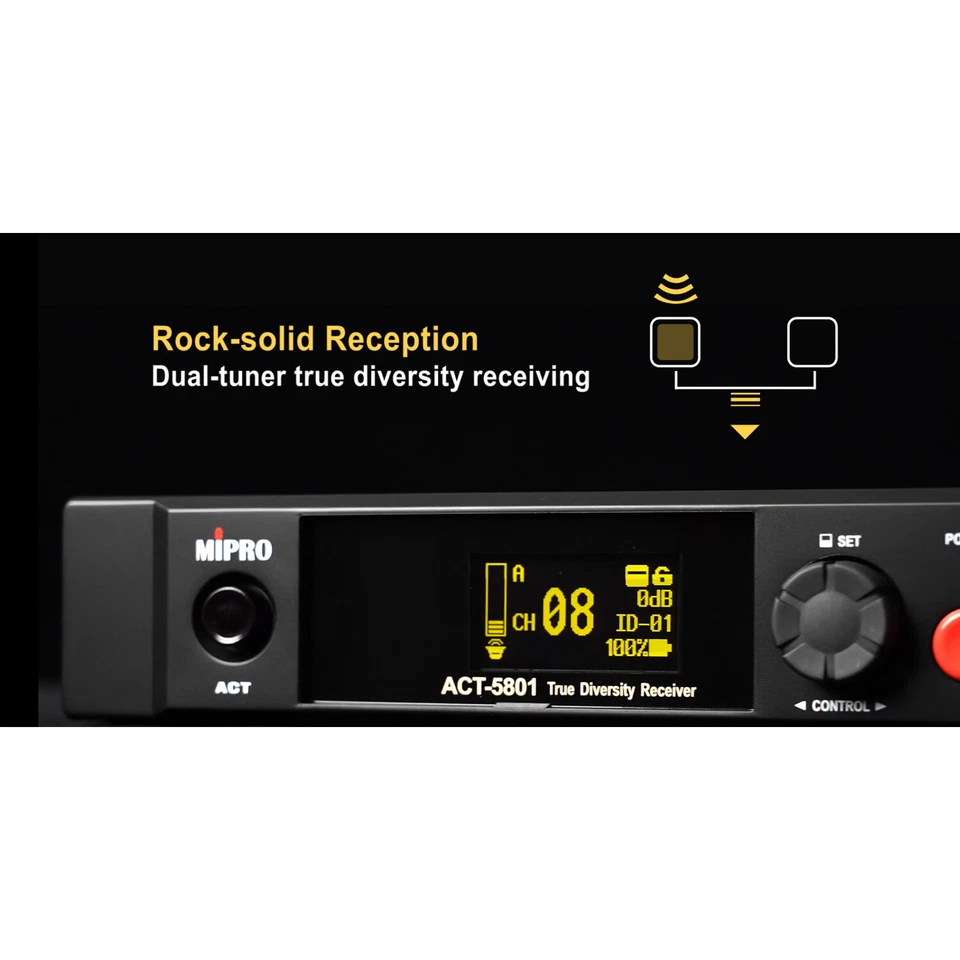 Mipro ACT-5801 Digitaler Drahtloser 1-Kanalempfänger 5,8 GHz - Bild 3 von 3
