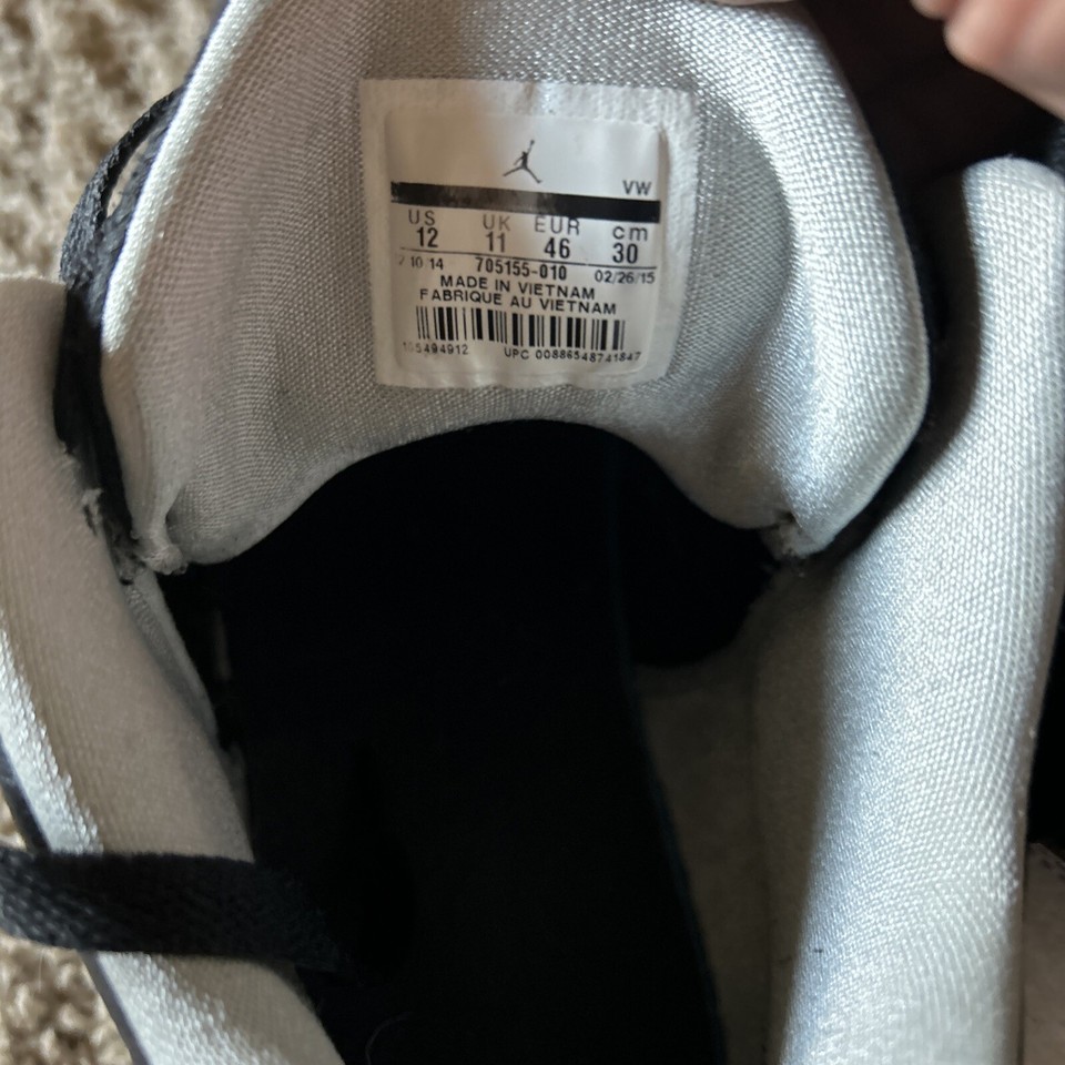 Nike Air Jordan Flight Origin 2 Mens Size 12 Black White Grey 705155