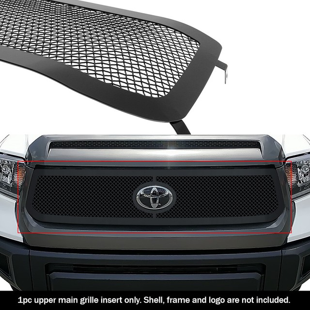 Fits 2018-2021 Toyota Tundra W/ Front Sensor TSS Stainless Black Mesh