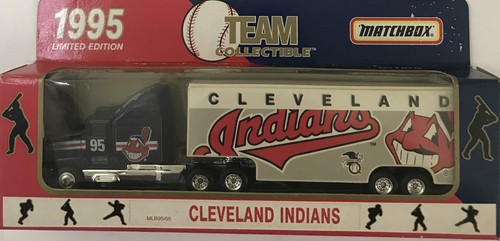 Cleveland Indians RARE 1995 Matchbox Team Collectible OPEN Box - 第 1/3 張圖片