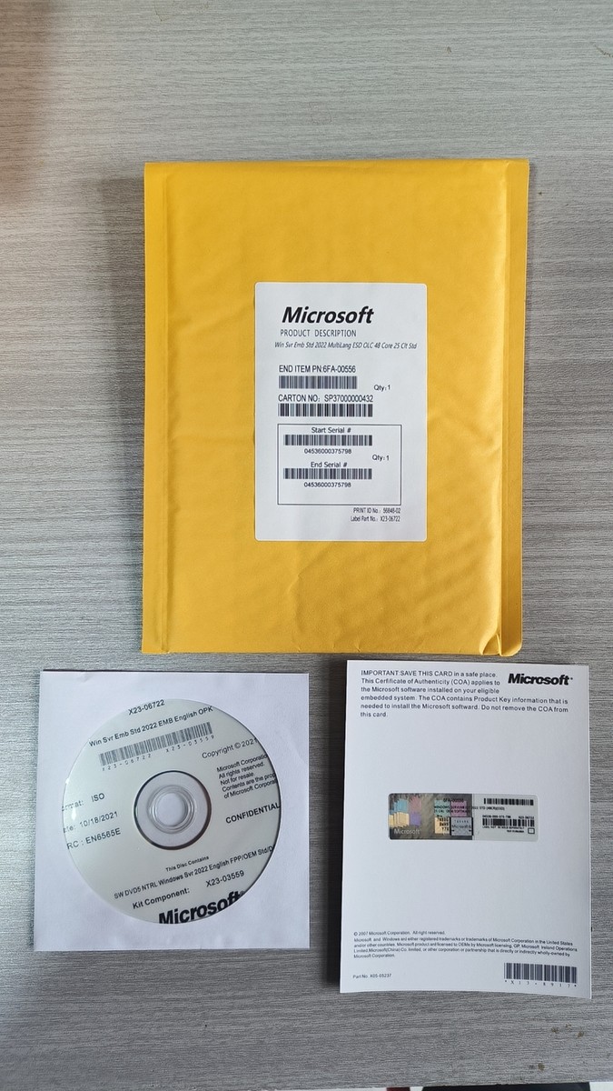 Microsoft Windows Server 2022 STANDARD 48 CORE License Key + 25