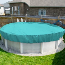 Round Winter Pool Cover Safety Heavy Duty Above Ground Swimming Cover Turquoise