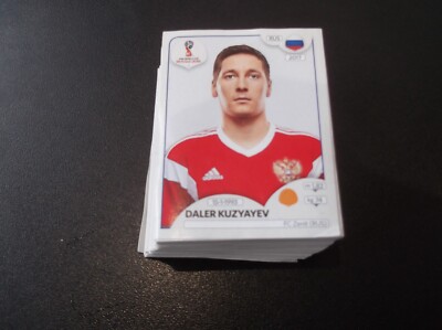 RESTPOSTEN 122 VERSCHIEDENE PANINI WM 2018 STICKER ROSA RÜCKSEITEN