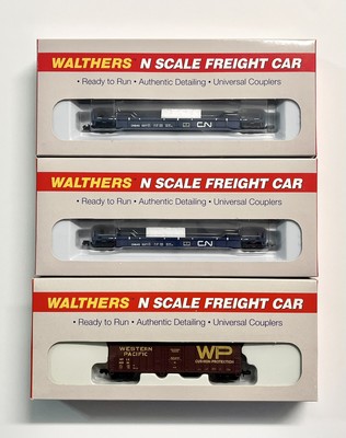 Walthers N Scale Double Stack Car CN 59' Post Box Car Lot Of 3 New Freight Train