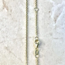 14K Adjustable Diamond Cut Cable Chain 16-17-18 In - Yellow Gold Chain Necklace