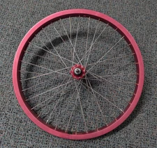 Old School BMX Front Wheel Alloy 20x1.75 Red 36 Spokes, GT, Mongoose, Race inc