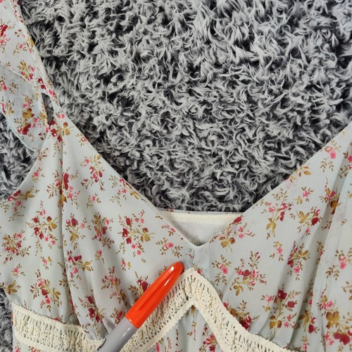 Windsor Y2K Vintage Milkmaid Floral Midi Dress Ruffle Cottagecore Womens Size XS - Picture 6 of 8