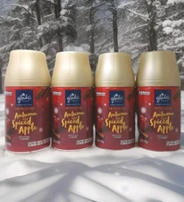 4 Glade Autumn Spiced Apple Automatic Spray Air-Freshener Refills 6.2oz Each
