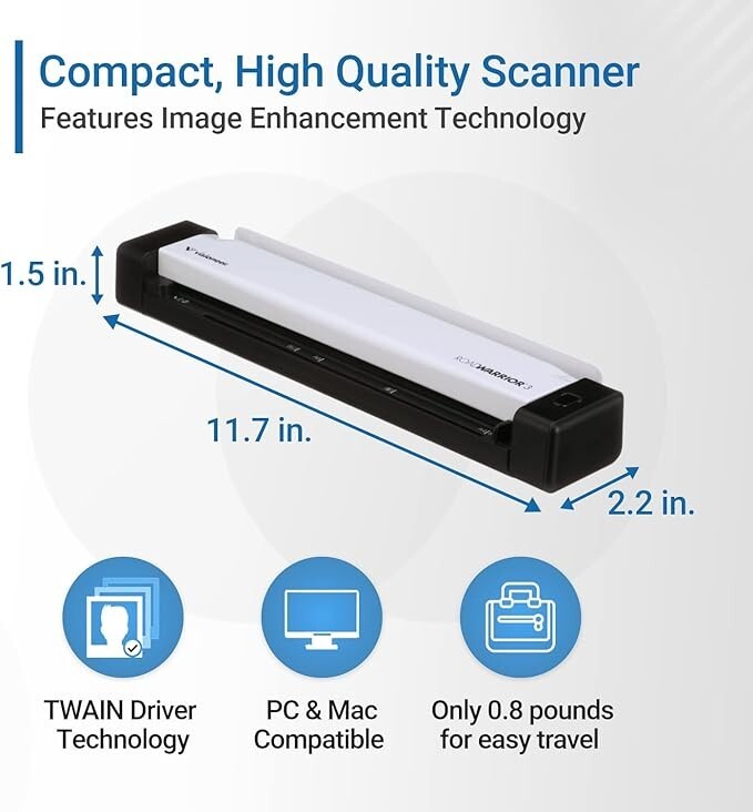 Visioneer Road Warrior 3 USB2 Portable Mobile Scanner Sealed New