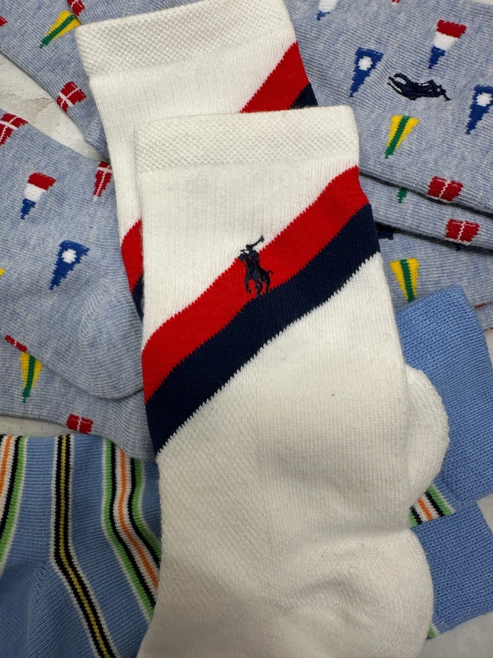 New without tags! Polo Ralph Lauren Lot 6 Pairs -Boys 8-9.5 multicolor Socks - Image 4 of 4