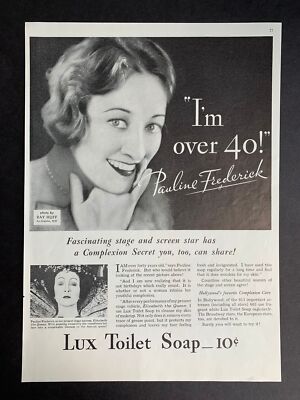 Vintage 1931 Lux Soap, Pauline Frederick Print Ad