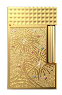 S.T. Dupont Gold Firework Line 2 Perfect Ping Haute Lighter