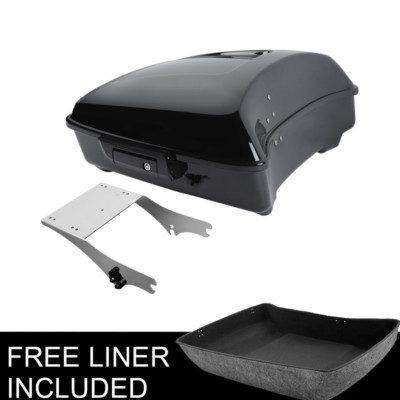 Chopped Pack Trunk & Two-Up Rack Fit For Harley Tour Pak Road King Glide 97-08