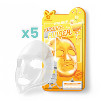 Elizavecca Deep Power Ringer Mask Pack Bundle Set 10 Types Vita 5pcs #mde