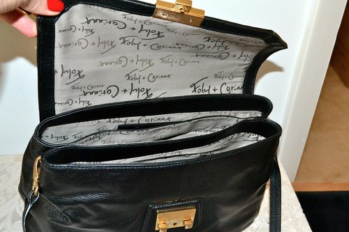 NWT $395 Foley & Corinna *Nicolette" Top Handle Satchel CrossBody Black Leather - Picture 6 of 8