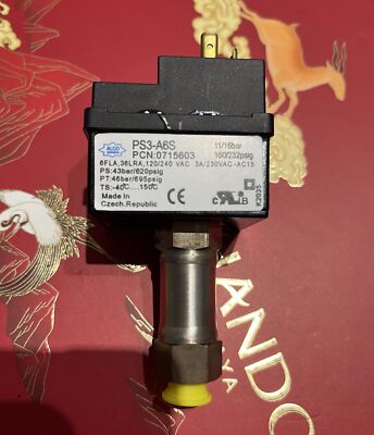 1pcs ALCO EMERSON PS3-A6S 11/16bar Pressure Switch Relay Controller