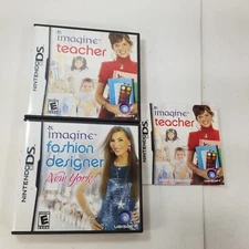 Imagine Teacher & Fashion Designer York Nintendo Ds Tested Works Lot of 2x Girls