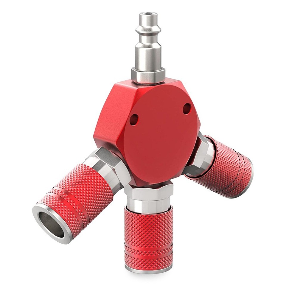 3Way 14Inch Air Hose Splitter Quick Connect Fitting for Air Compressor