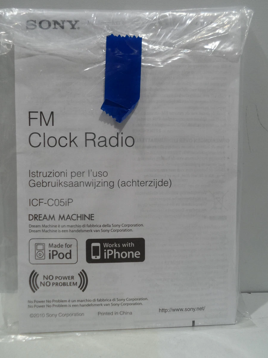 ESTACIÓN BASE DE RADIO DESPERTADOR SONY ICF-C05iP iPOD - iPHONE