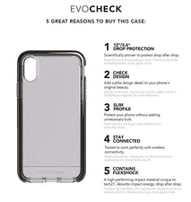 EvoCheck Tech21 Slim Phone Case for Apple iPhone XR Smoke Black SUPM51109