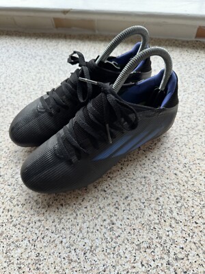 Adidas Speedflow 3 Fußballschuhe UK Größe 3 schwarz & blau geformte Stollen FG