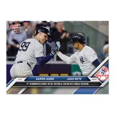 2024 Topps Now 681 Soto & Judge 100 RBI & 100 BB's Season Duo-Free Shipping!