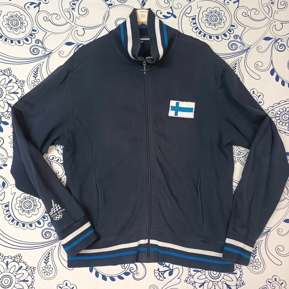 INTROVABILE TORINO 2006 ASICS TRACKTOP NAZIONALE FINLANDESE TEMA HELSINKI 1952 - Imagem 2 de 4