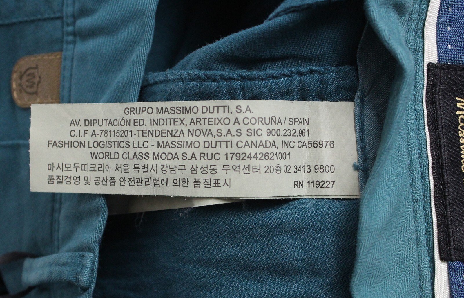 MASSIMO DUTTI 0008 Slim Fit Trousers Men's US 30 Chino Zip Fly thumbnail 8