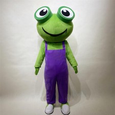 Halloween Frog Mascot Costume Suit Animal Dress Cosplay Party Game Adult Outfit