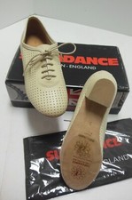 Ladies teaching high heel oxford Supadance 1026 Beige Perforated leather